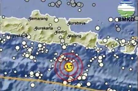 Gempa 3,7 SR Guncang Malang Kedalaman 10 KM